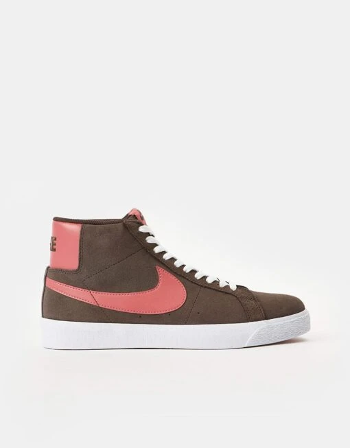 Nike SB Zoom Blazer Mid Skate Shoes - Baroque Brown/Adobe-Baroque Brown-White -Nike 001149105