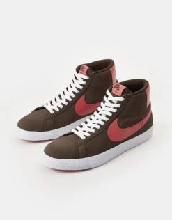 Nike SB Zoom Blazer Mid Skate Shoes - Baroque Brown/Adobe-Baroque Brown-White -Nike 001149105 1