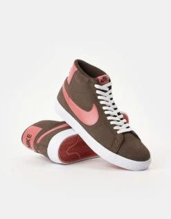 Nike SB Zoom Blazer Mid Skate Shoes - Baroque Brown/Adobe-Baroque Brown-White -Nike 001149105 6