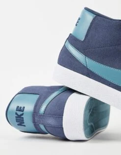 Nike SB Zoom Blazer Mid Skate Shoes - Midnight Navy/Noise Aqua-Midnight Navy -Nike 001149106 5