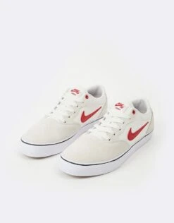 Nike SB Chron 2 Skate Shoes - Summit White/University Red-Phantom -Nike 001149110 2