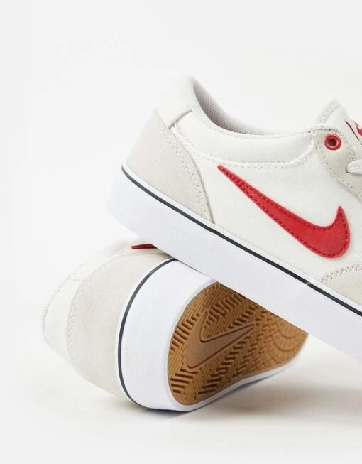 Nike SB Chron 2 Skate Shoes - Summit White/University Red-Phantom -Nike 001149110 5