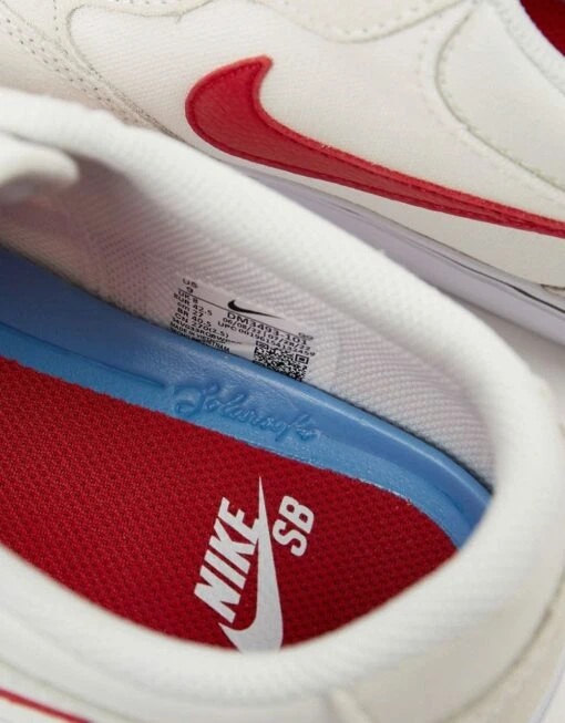 Nike SB Chron 2 Skate Shoes - Summit White/University Red-Phantom -Nike 001149110 7