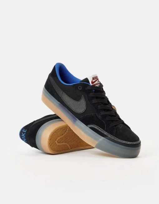 Nike SB Pogo Premium Skate Shoes - Black/Black-Hyper Royal-Gum Light Brown -Nike 001149112 7