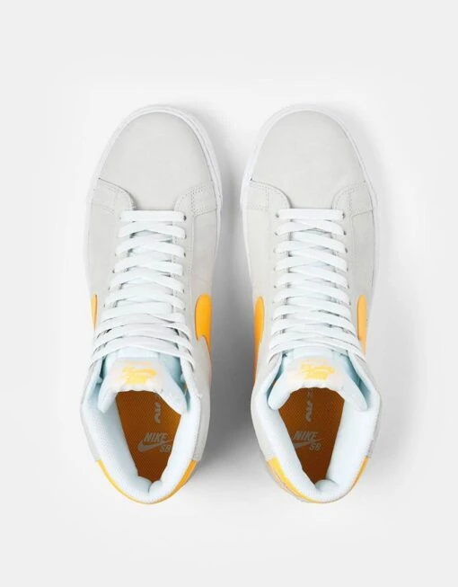 Nike SB Zoom Blazer Mid Skate Shoes - Summit White/Laser Orange-Summit White -Nike 001151298 5