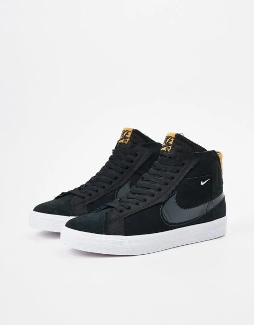 Nike SB Zoom Blazer Mid Premium Skate Shoes - Black/Anthracite-Black-White -Nike 001151299 2