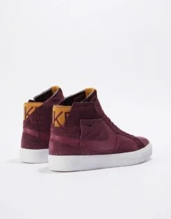 Nike SB Zoom Blazer Mid Premium Skate Shoes - Night Maroon/Rosewood-Night Maroon-White -Nike 001151300 3