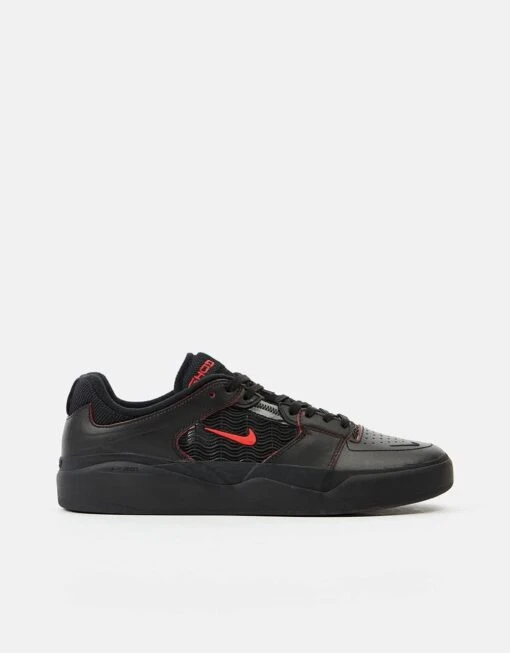 Nike SB Ishod Premium Skate Shoes - Black/University Red-Black-Black -Nike 001151305