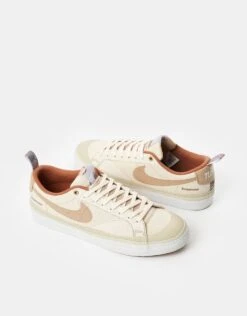 Nike SB X Doyenne Blazer Low QS Skate Shoes - Coconut Milk/Rattan-Limestone-Rattan -Nike 001154037 2