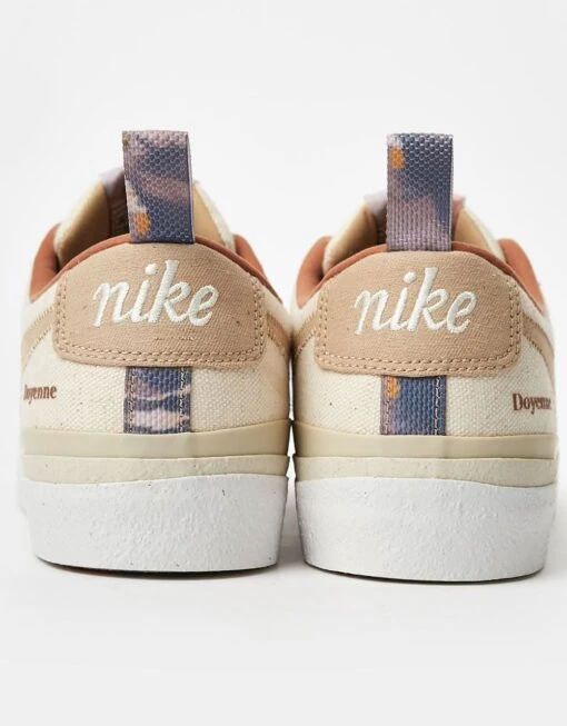 Nike SB X Doyenne Blazer Low QS Skate Shoes - Coconut Milk/Rattan-Limestone-Rattan -Nike 001154037 6