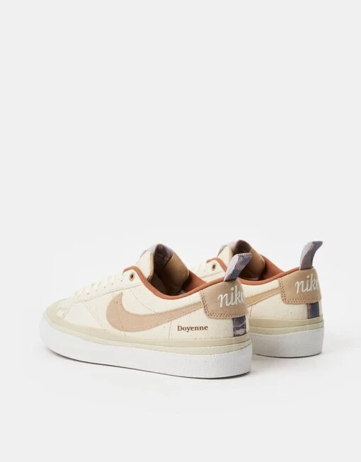 Nike SB X Doyenne Blazer Low QS Skate Shoes - Coconut Milk/Rattan-Limestone-Rattan -Nike 001154037 9