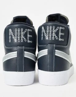 Nike SB 'Mason Silva' Zoom Blazer Mid QS Skate Shoes - Blackened Blue/Wolf Grey-Blackened -Nike 001156052 5