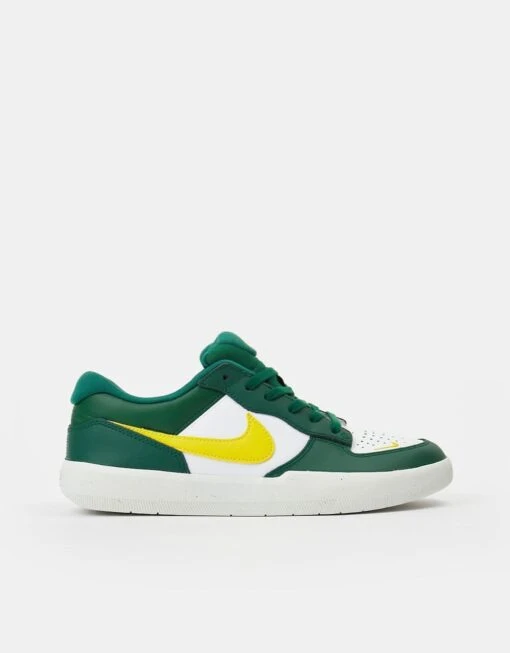 Nike SB Force 58 Premium Leather Skate Shoes - Gorge Green/Tour Yellow-White-Gorge Green-Summit White -Nike 001160410