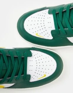 Nike SB Force 58 Premium Leather Skate Shoes - Gorge Green/Tour Yellow-White-Gorge Green-Summit White -Nike 001160410 4