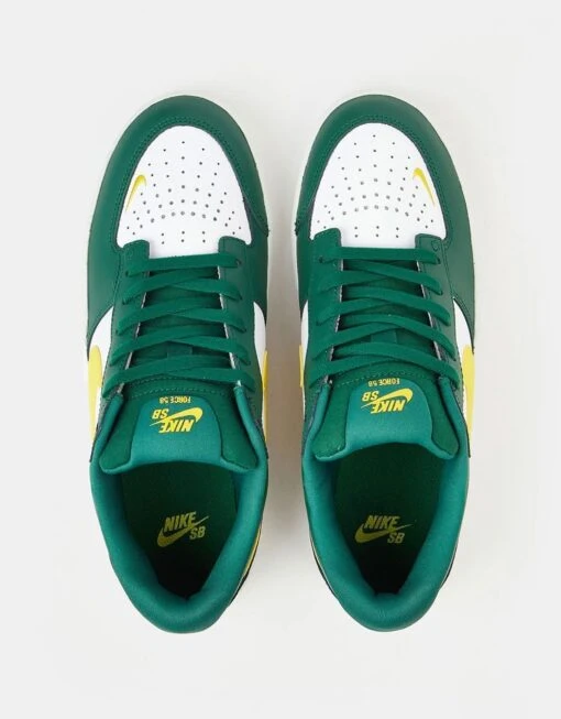 Nike SB Force 58 Premium Leather Skate Shoes - Gorge Green/Tour Yellow-White-Gorge Green-Summit White -Nike 001160410 5