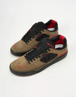 Nike SB Ishod Skate Shoes - Lt Olive/Black-Lt Olive-Varsity Red-Black-Gum Dk Brown -Nike 001160411 4