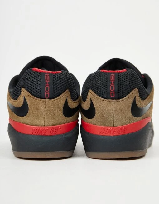 Nike SB Ishod Skate Shoes - Lt Olive/Black-Lt Olive-Varsity Red-Black-Gum Dk Brown -Nike 001160411 6