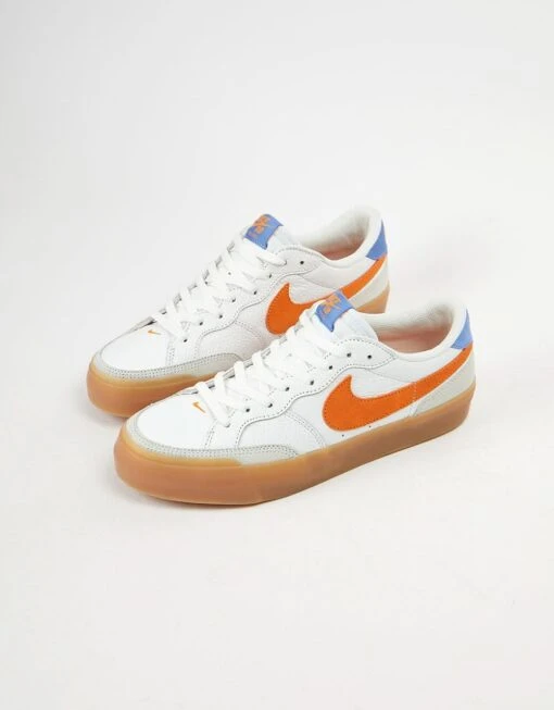 Nike SB Zoom Pogo Plus Premium Skate Shoes - Summit White/Brt Mandarin-Lt Silver-Polar-Gum Yellow-White -Nike 001160416 5