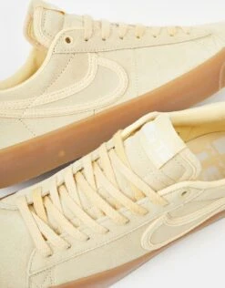 Nike SB Blazer Low Pro GT Premium Skate Shoes - Pale Vanilla/Pale Vanilla-Pale Vanilla-Summit White-Gum Lt Brown -Nike 001160417 3