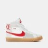 Nike SB Zoom Blazer Mid Premium Skate Shoes - Summit White/Univ Red-Pure Platinum-Summit White-Gum Yellow -Nike 001160418