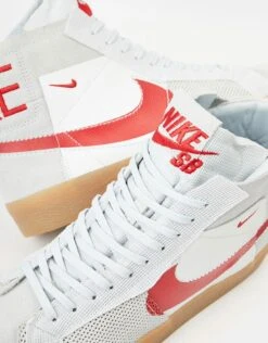 Nike SB Zoom Blazer Mid Premium Skate Shoes - Summit White/Univ Red-Pure Platinum-Summit White-Gum Yellow -Nike 001160418 3