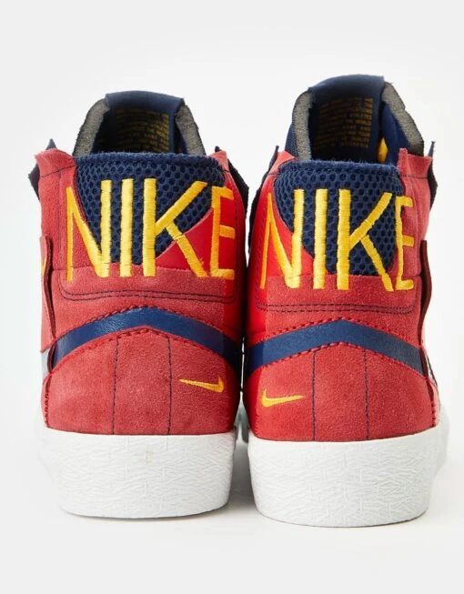 Nike SB Zoom Blazer Mid Premium Skate Shoes - Univ Red/Midnight Navy-Univ Gold-Summit White-Black -Nike 001160419 6