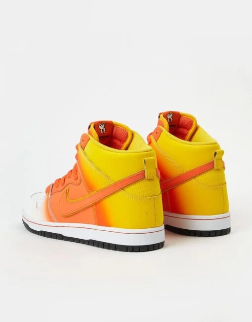 Nike SB 'Candy Corn' Dunk High Pro Skate Shoes - Amarillo/Orange-White-Black -Nike 001163398 4