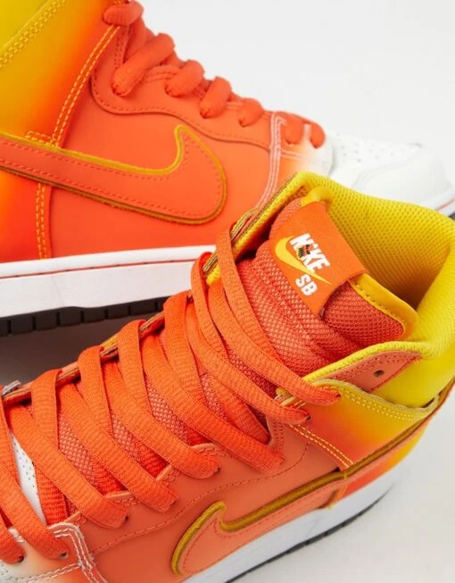 Nike SB 'Candy Corn' Dunk High Pro Skate Shoes - Amarillo/Orange-White-Black -Nike 001163398 5