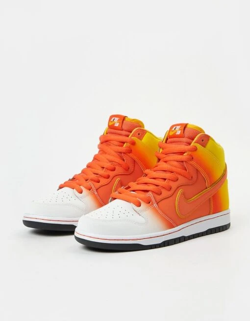 Nike SB 'Candy Corn' Dunk High Pro Skate Shoes - Amarillo/Orange-White-Black -Nike 001163398 6