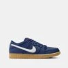 Nike SB Dunk Low Pro ISO Skate Shoes - Navy/White-Navy-Gum Lt Brown-Midnight Navy-Safety Orange -Nike 001163707