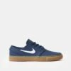 Nike SB Zoom Janoski ISO Skate Shoes - Navy/White-Navy-Gum Lt Brown-Midnight Navy-Safety Orange -Nike 001163709