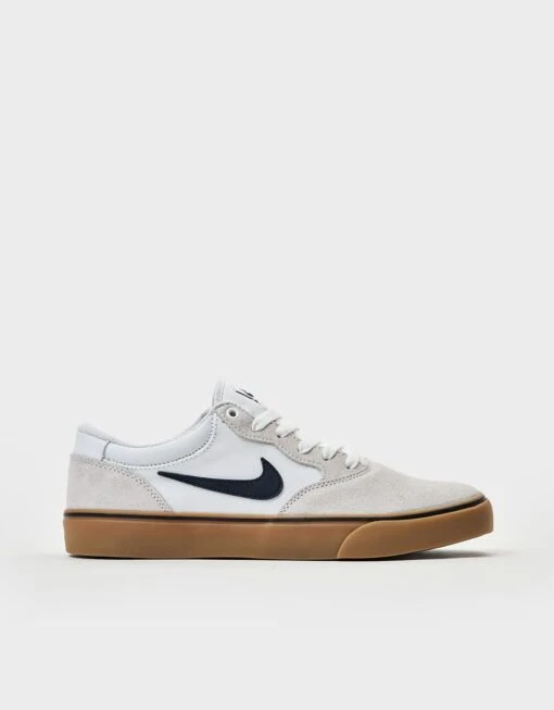 Nike SB Chron 2 Skate Shoes - White/Obsidian-White-Gum Lt Brown-Black -Nike 001163711