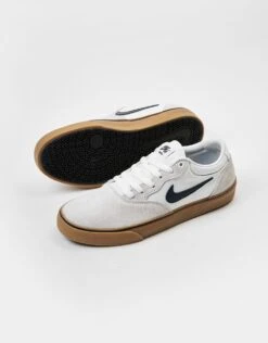 Nike SB Chron 2 Skate Shoes - White/Obsidian-White-Gum Lt Brown-Black -Nike 001163711 1