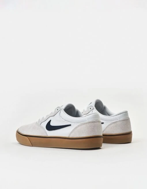 Nike SB Chron 2 Skate Shoes - White/Obsidian-White-Gum Lt Brown-Black -Nike 001163711 3