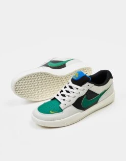 Nike SB Force 58 Premium L Skate Shoes - Lt Bone/Malachite-Black-Sail-Racer Blue-Univ Gold -Nike 001163714 2