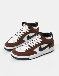 Nike SB React Leo Skate Shoes - Lt Chocolate/Black-White-Black-White-Black -Nike 001163718 1