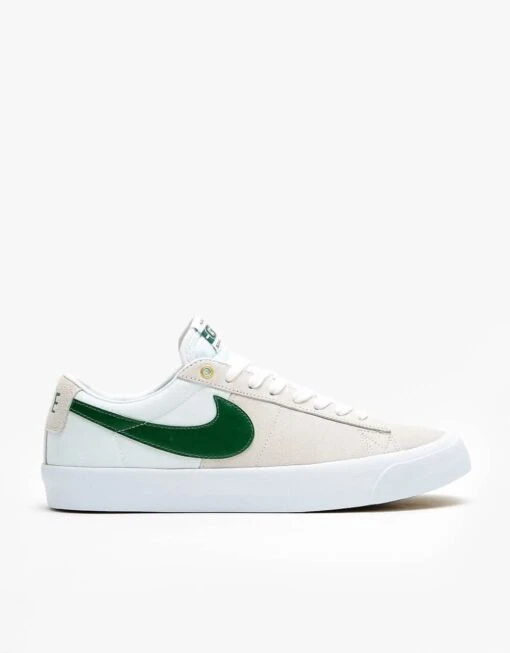 Nike SB Zoom Blazer Low Pro GT Skate Shoes - White/Fir-White-Gum Lt Brown -Nike 001163722