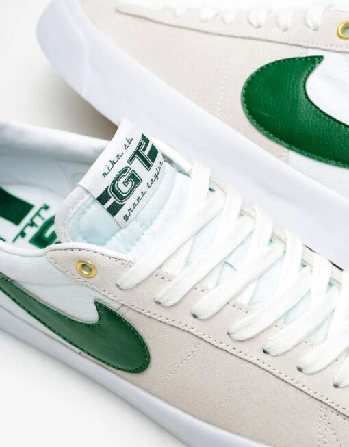 Nike SB Zoom Blazer Low Pro GT Skate Shoes - White/Fir-White-Gum Lt Brown -Nike 001163722 4