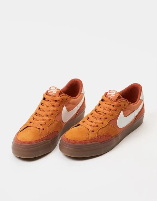 Nike SB Zoom Pogo Plus Skate Shoes - Monarch/Summit White-Burnt Sunrise-Gum Lt Brown -Nike 001163726 2