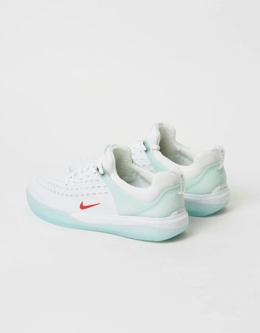 Nike SB Zoom Nyjah 3 Skate Shoes - Skylight/University Red-Skylight-White -Nike 001164016 5