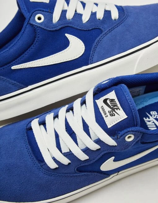 Nike SB Chron 2 Skate Shoes - Deep Royal Blue/Sail-Deep Royal Blue-Sail-Black -Nike 001168617 2