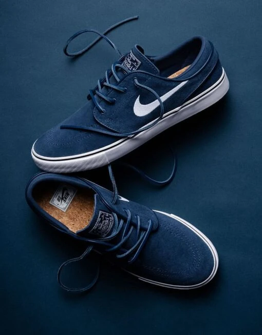 Nike SB Zoom Janoski OG+ Skate Shoes - Navy/White-Navy-White-Gum Lt Brown -Nike 001168626 1