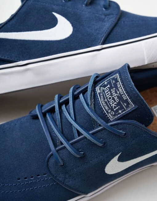 Nike SB Zoom Janoski OG+ Skate Shoes - Navy/White-Navy-White-Gum Lt Brown -Nike 001168626 6