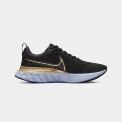 Nike React Infinity Run Flyknit 2 Running Shoes In Black And Gold -Nike CT2423 009 C 1