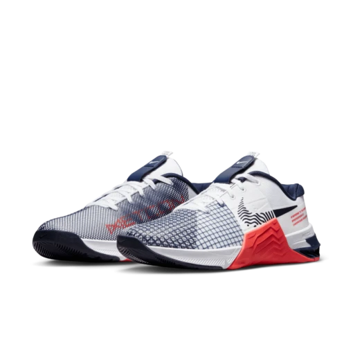 Nike Metcon 8 Training Shoes In White And Red -Nike DO9328 101 PHCFH001 2000