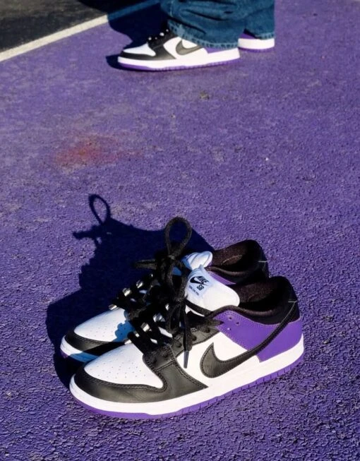 Nike SB Dunk Low Pro Skate Shoes - Court Purple/Black-White-Court Purple -Nike NIKE SB COURT PURPLE STORY